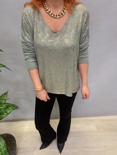 MNS 3546 İTALYAN İNCE TRİKO BLUZ AÇIK YEŞİL