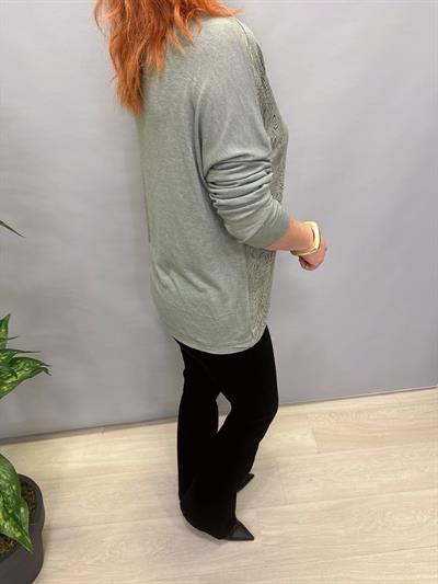MNS 3546 İTALYAN İNCE TRİKO BLUZ AÇIK YEŞİL