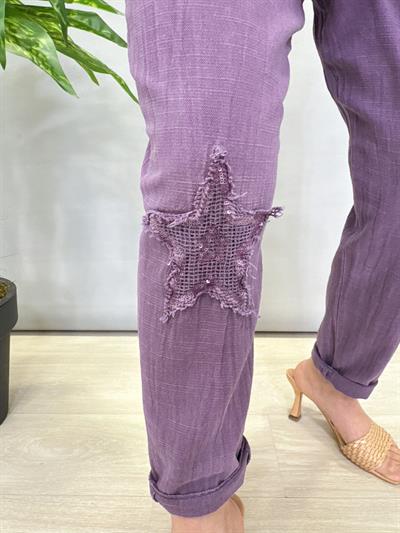 PMK MNS 4045 PAYET DETAY PAMUKLU PANTOLON 46 BEDENE KADAR UYUMLUDUR MOR