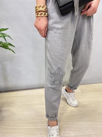 PMK MNS 4045 PAYET DETAY PAMUKLU PANTOLON 46 BEDENE KADAR UYUMLUDUR GRİ