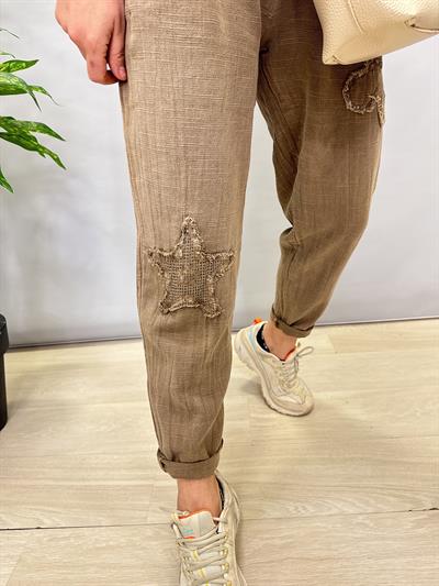 PMK MNS 4045 PAYET DETAY PAMUKLU PANTOLON 46 BEDENE KADAR UYUMLUDUR VİZON