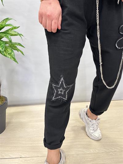 PMK MNS 4045 PAYET DETAY PAMUKLU PANTOLON 46 BEDENE KADAR UYUMLUDUR SİYAH