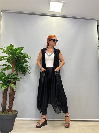 MNS 5054  TÜL DETAY TASARIM YELEK  