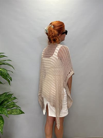 MNS 5059 KELEBEK  FİLE  BLUZ  VİZON