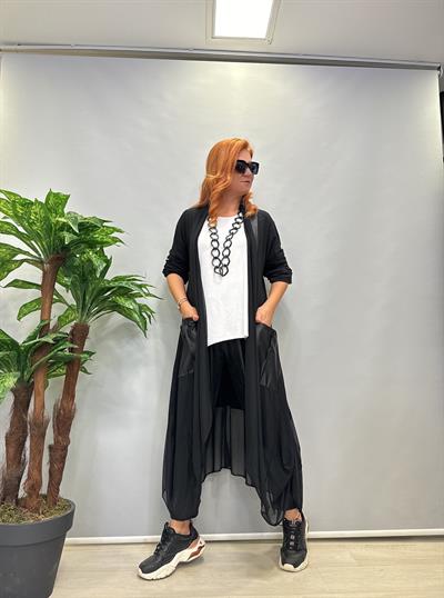 MNS 5062 TÜL DETAY TASARIM CEKET SİYAH boyum 1.64