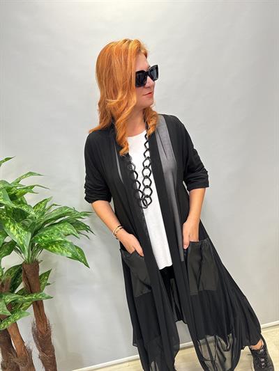 MNS 5062 TÜL DETAY TASARIM CEKET SİYAH boyum 1.64