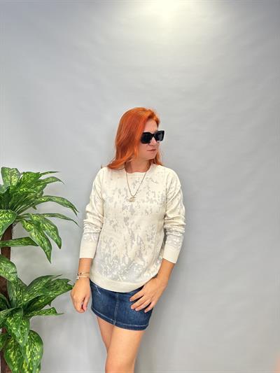 MNS 5063 SİM DETAY TOK TRİKO BLUZ 40 BEDENE KADAR UYUMLU TAŞ 