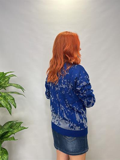 MNS 5063 SİM DETAY TOK TRİKO BLUZ 40 BEDENE KADAR UYUMLU SAKS