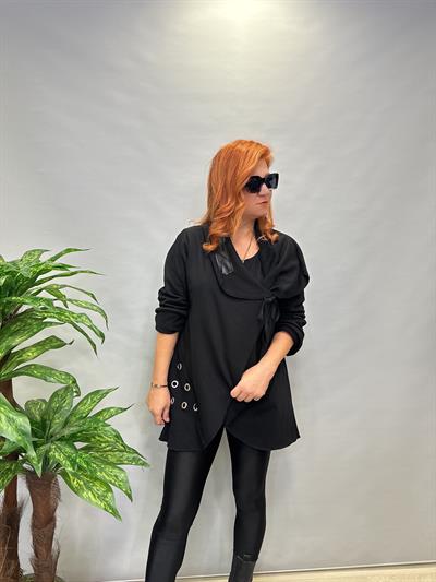 MNS 5077 KUŞGÖZÜ DETAY TASARIM CEKET  46 BEDENE KADAR UYUMLU 