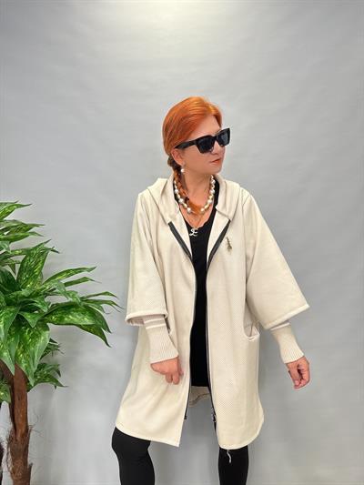 MNS 5078  İTALYAN  KOL DETAY KAŞE CEKET 50 BEDENE KADAR UYUMLUDUR TAŞ