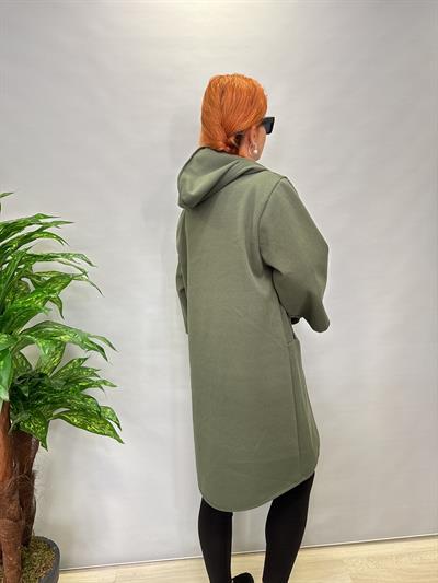 MNS 5078 İTALYAN KOL DETAY KAŞE CEKET 50 BEDENE KADAR UYUMLUDUR YEŞİL