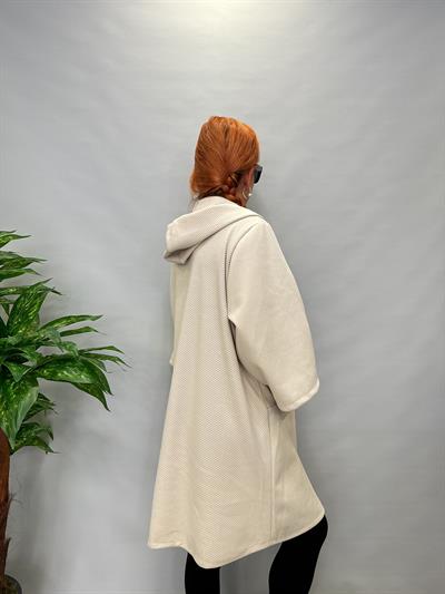 MNS 5078  İTALYAN  KOL DETAY KAŞE CEKET 50 BEDENE KADAR UYUMLUDUR TAŞ