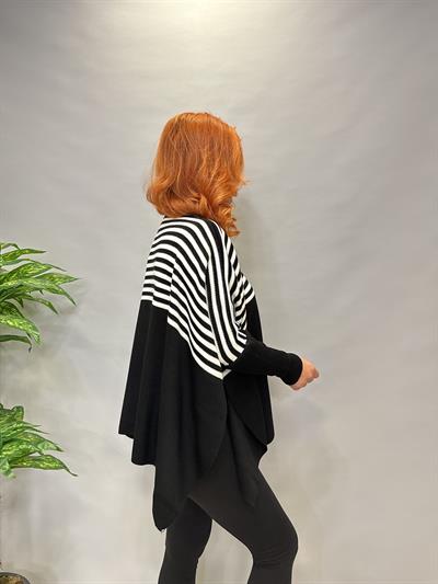 MNS 5082  PANÇO MODEL TRİKO BLUZ SİYAH 44 BEDENE KADAR UYUMLUDUR 