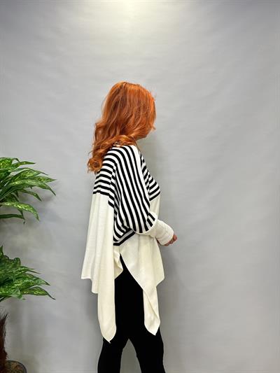 MNS 5082 PANÇO MODEL TRİKO BLUZ EKRU 44 BEDENE KADAR UYUMLUDUR 