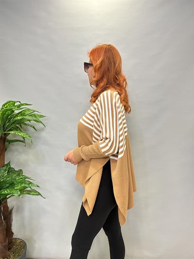 MNS 5082  PANÇO MODEL TRİKO BLUZ VİZON 44 BEDENE KADAR UYUMLUDUR 