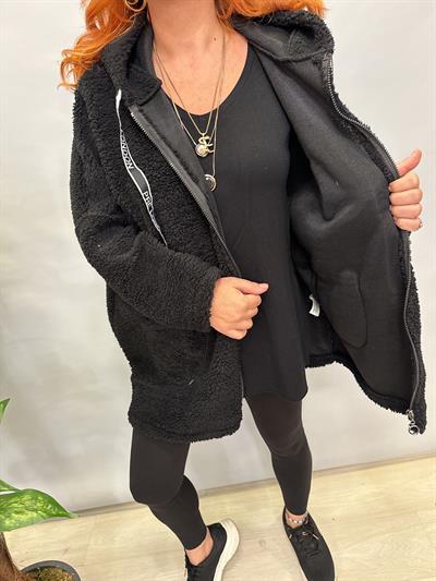 MNS 5084 PELUŞ CEKET SİYAH 40/48 BEDENE  KADAR UYUMLUDUR 