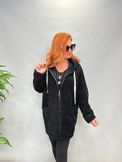 MNS 5084 PELUŞ CEKET SİYAH 40/48 BEDENE  KADAR UYUMLUDUR 