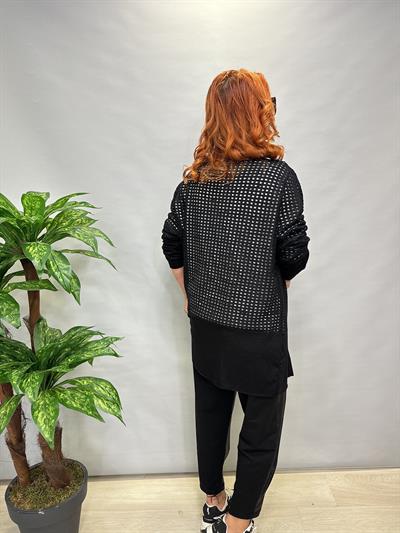 MNS 5086 KOL DETAY TASARIM FİLE CEKET  46 BEDENE KADAR UYUMLUDUR 