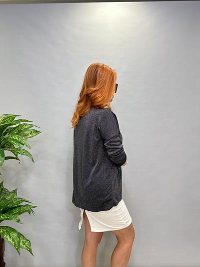 YNY MNS 5353 V YAKA SİMLİ TRİKO SİYAH 