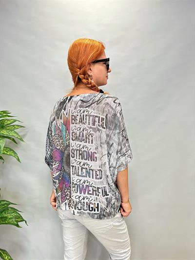 MNS 5475 İTALYAN ÇİÇEK DESEN TRİKO GRİ