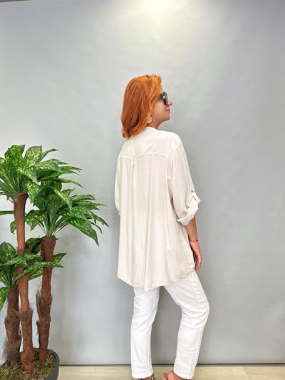 MNS 5910  İTALYAN  PAYET  DETAY  BLUZ  46 BEDENE KADAR UYUMLU  TAŞ