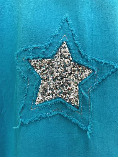 MNS  6060  YILDIZ DETAY PAMUKLU CEKET MAVİ  HER BEDENE UYUMLUDUR 