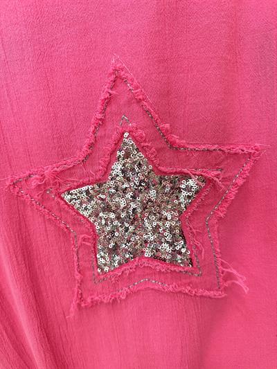 MNS  6060  YILDIZ DETAY PAMUKLU CEKET PEMBE  HER BEDENE UYUMLUDUR 