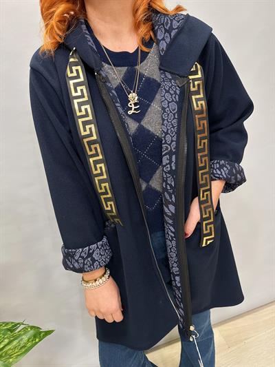 MNS 6767 İTALYAN KAŞE KABAN LACİVERT 40_50 BEDEN ARASINA UYGUNDUR