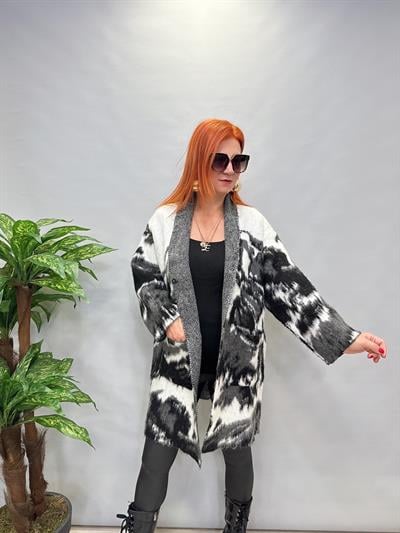 MNS 7272  YUMUŞAK DOKU TOK YAPI  CEKET GRİ