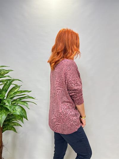 MNS 7575 İTALYAN KENDİNDEN VARAKLI BLUZ GÜLKURUSU