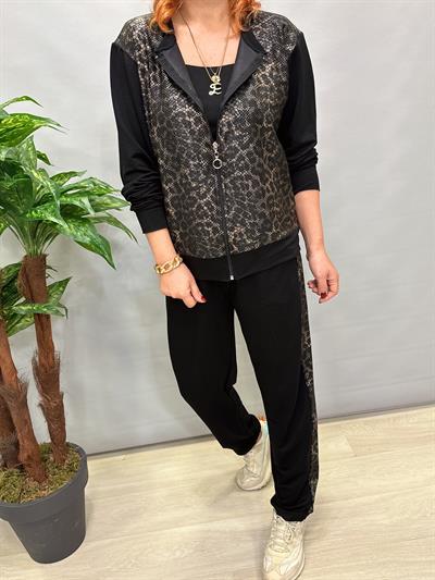 MNS 7624 LİKRALI ŞARDONSUZ İKİ İPLİK CEKETLİ TAKIM SİYAH