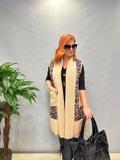 MNS 8915 İÇİ PELUŞ YELEK KAHVE