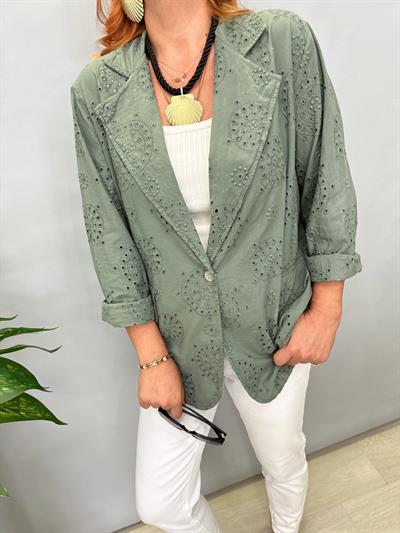 MNS 0015 İTALYAN FİSTO BLAZER ASTARSIZ 42 BEDENE KADAR UYGUN YEŞİL