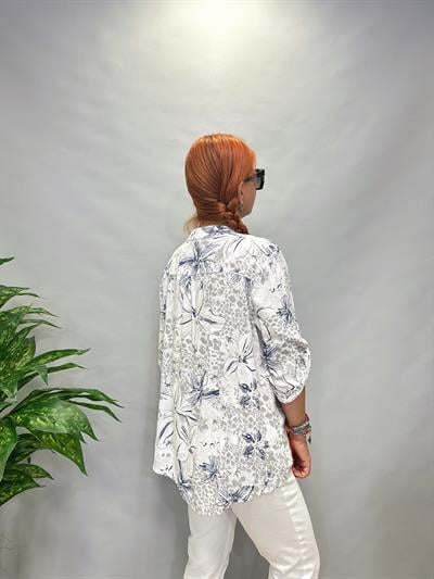 MNS 0055 İTALYAN PAYET DETAY  BLUZ BEYAZ  44 BEDENE KADAR UYGUNDUR