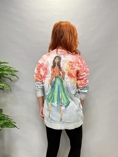 MSN 5067 DİJİTAL BASKI TRİKO BLUZ  PODYUM  44 BEDENE KADAR UYUMLUDUR 