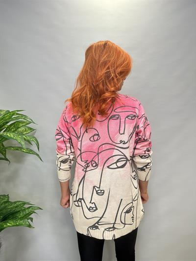 MSN 5067 DİJİTAL BASKI TRİKO BLUZ  SİLÜET  44 BEDENE KADAR UYUMLUDUR 