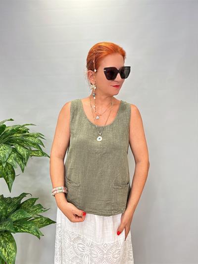 RSM 6001 Pamuklu Bluz Haki