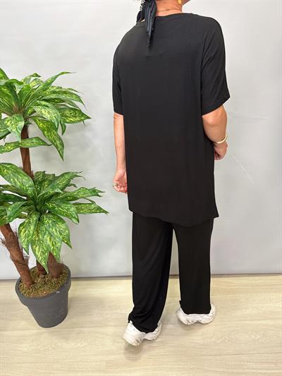 TKM 8889 Likralı Viskon Penye Takım Siyah