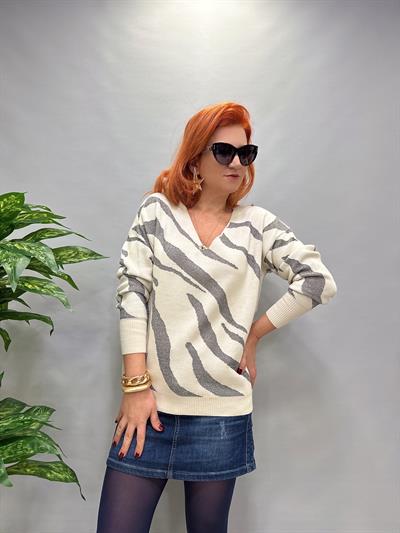 YNY MNS 21084 LİKRALI SİM DETAYLI TRİKO EKRU