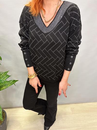 YNY MNS 21124 SİMLİ KOL DÜĞME DETAY TRİKO SİYAH