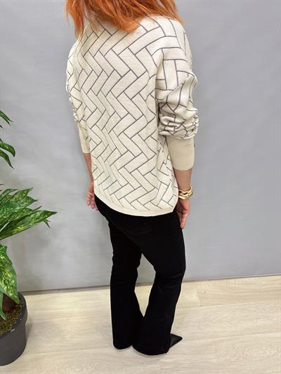 YNY MNS 21124 SİMLİ KOL DÜĞME DETAY TRİKO EKRU