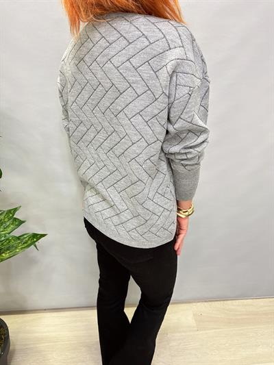 YNY MNS 21124 SİMLİ KOL DÜĞME DETAY TRİKO GRİ