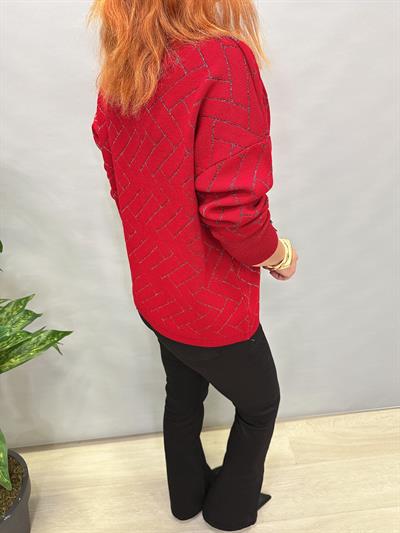 YNY MNS 21124 SİMLİ KOL DÜĞME DETAY TRİKO KIRMIZI