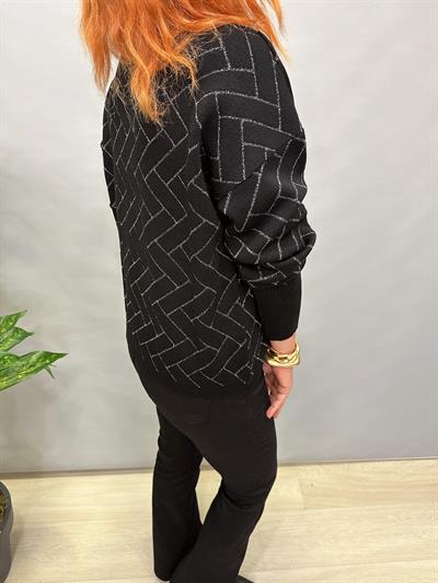 YNY MNS 21124 SİMLİ KOL DÜĞME DETAY TRİKO SİYAH