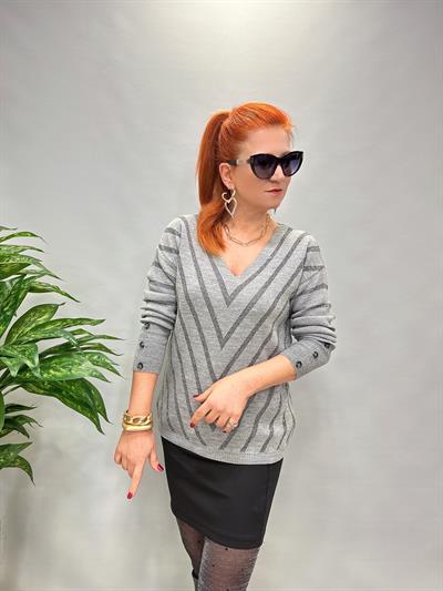 YNY MNS 3189 KOL DÜĞME DETAY TRİKO GRİ