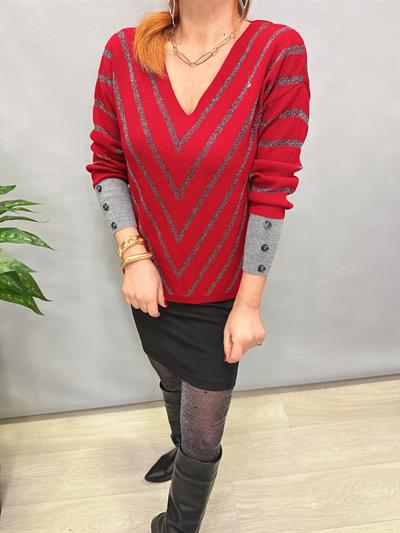 YNY MNS 3189 KOL DÜĞME DETAY TRİKO KIRMIZI