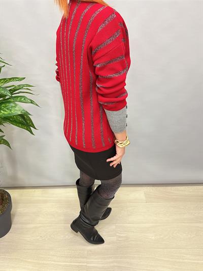 YNY MNS 3189 KOL DÜĞME DETAY TRİKO KIRMIZI