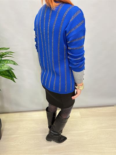 YNY MNS 3189 KOL DÜĞME DETAY TRİKO MAVİ