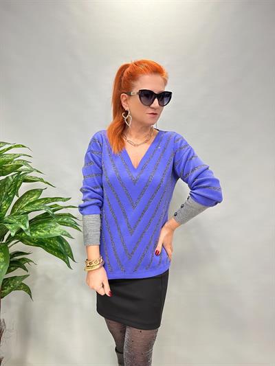 YNY MNS 3189 KOL DÜĞME DETAY TRİKO MOR