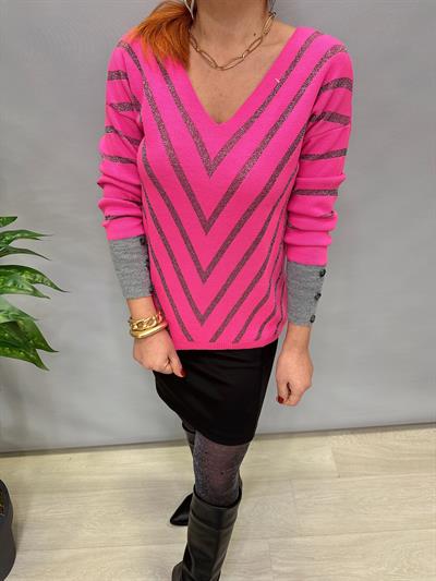 YNY MNS 3189 KOL DÜĞME DETAY TRİKO PEMBE